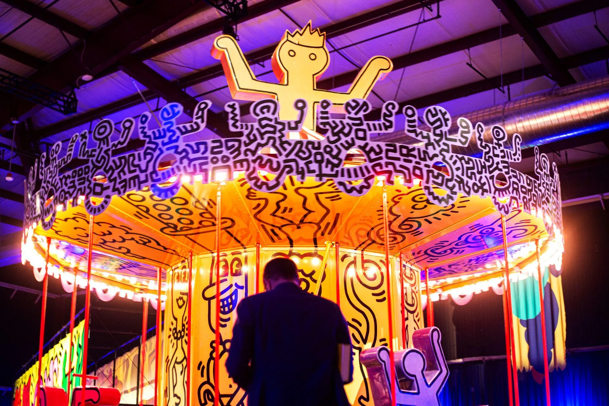 Keith Haring decorated carousel