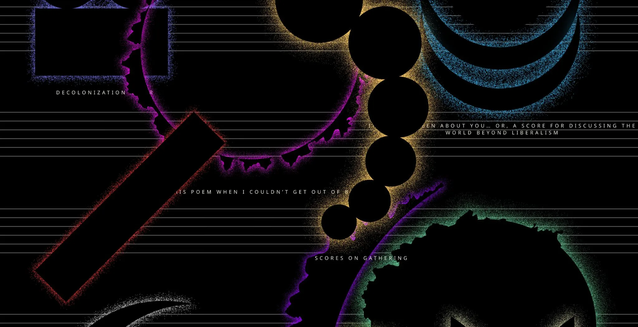 Think Tank branding with Decolonization and Scores on Gathering readable